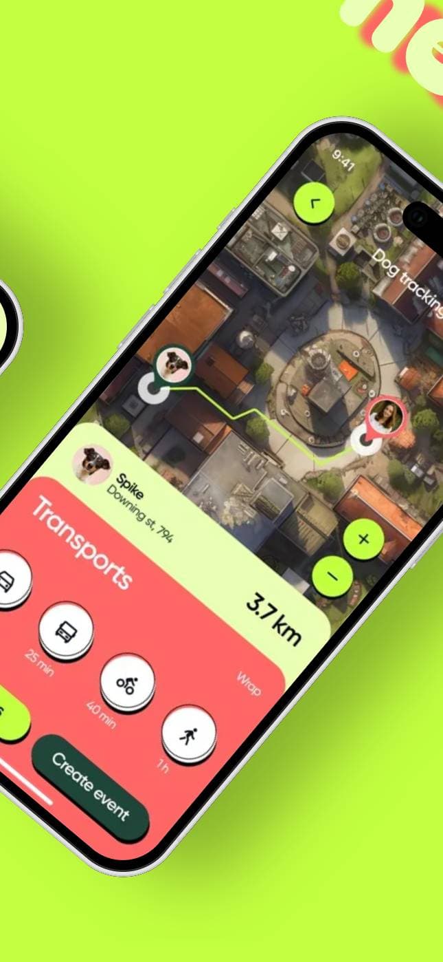 Pets App - Bold Colors - Green - Neon screenshot 2